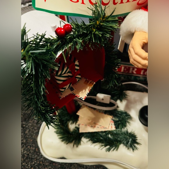 SANTA & MAILBOX ANIMATED CHRISTMAS DISPLAY / TELCO / VINTAGE 1995 / XL SIZE - Picture 5 of 5